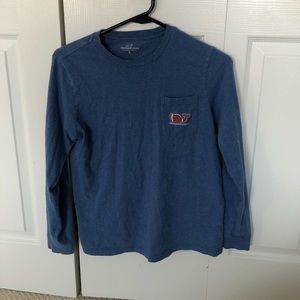 Kids Vineyard Vines Blue Football Long Sleeve